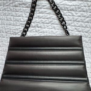 THINK ROYLN Black Quilted Bag with Chain Strap